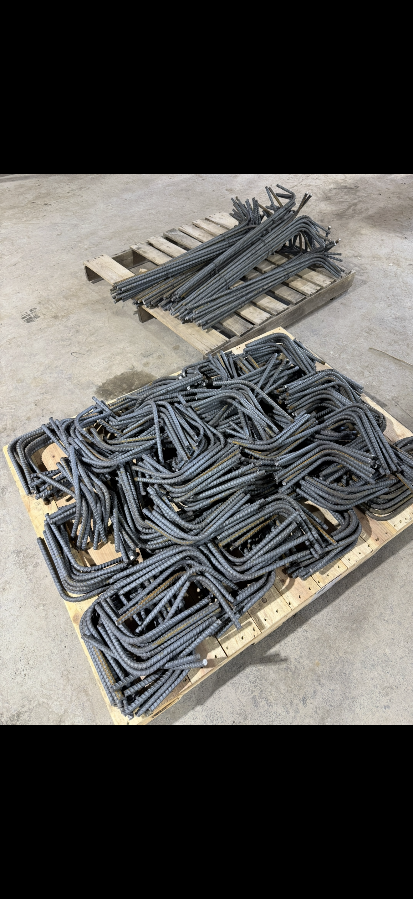 Bundled fabricated rebar for concrete reinforcing, ready for delivery